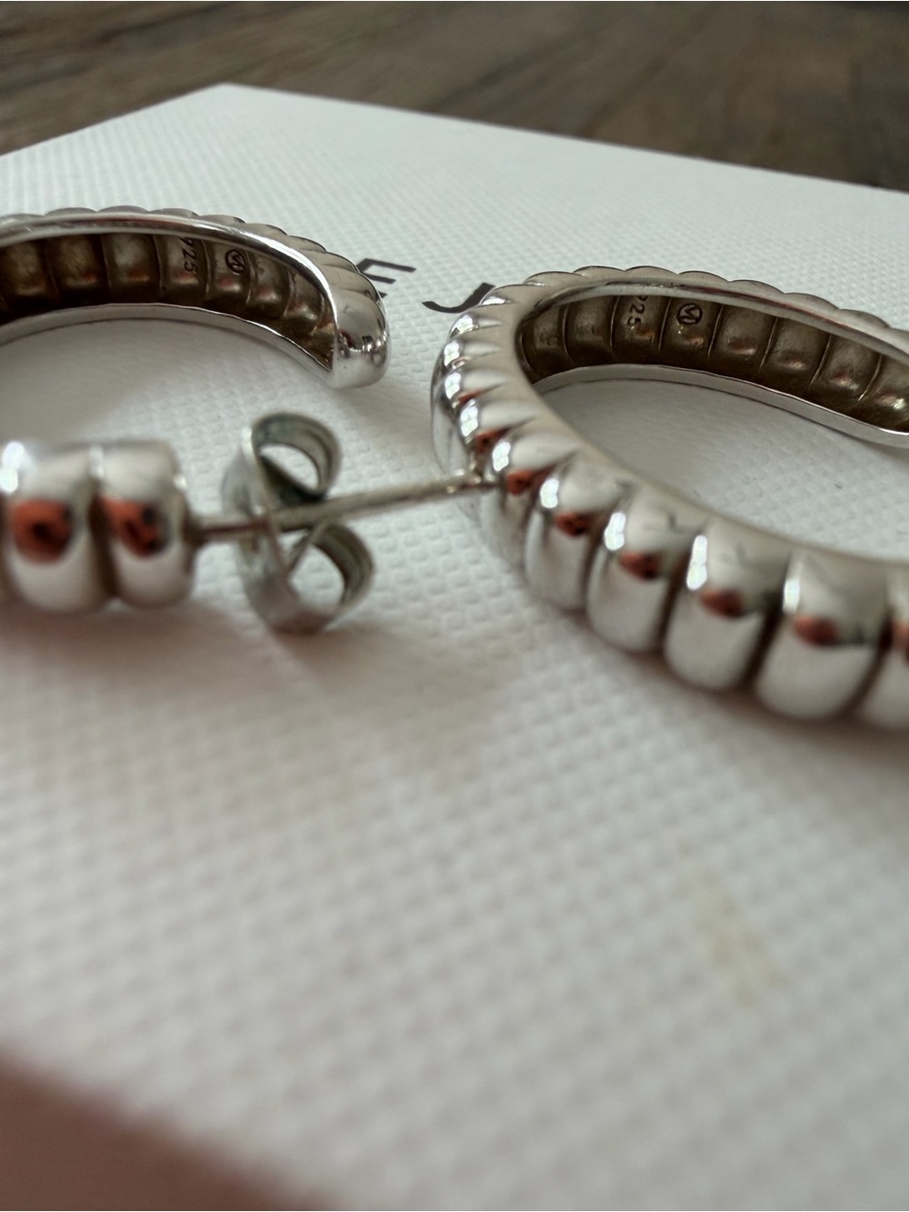 Mejuri Silver Rope Hoop Earrings - Picture 3 of 4
